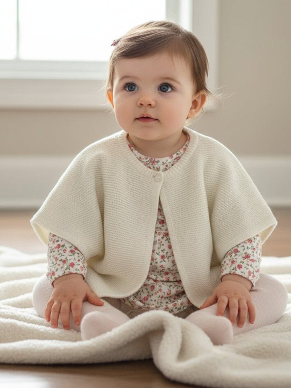 Hatley White Heart Cardigan Sweater 9-12 Months